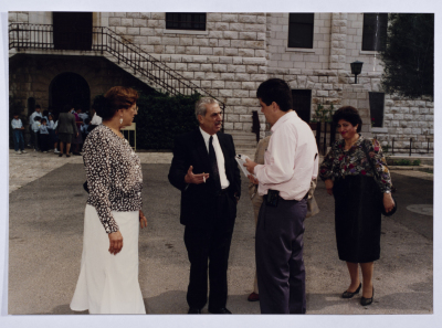 Tawfiq Ziad during a tour of the city of Nazareth
