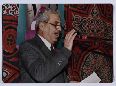 Tawfiq Ziad during participation in Cairo International Book Fair