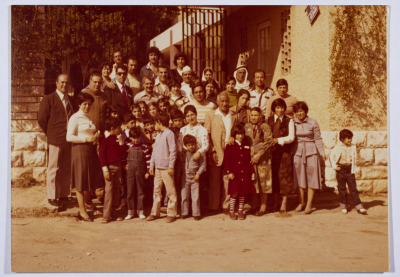 Tawfiq Ziad accompanied by a group of people of Nazareth