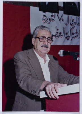 Tawfiq Ziad in a celebration in the city of Nazareth