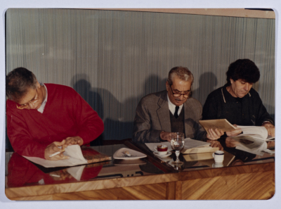 Tawfiq Ziad during participation in Cairo International Book Fair