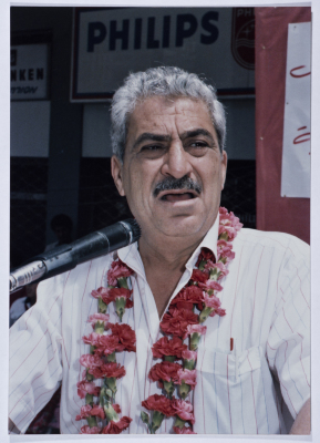 Tawfiq Ziad during the first May celebration in Nazareth