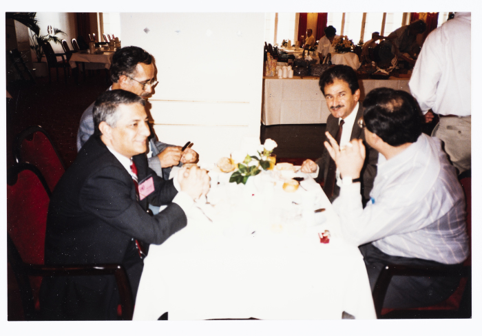Mahmoud Shukair at a conference in solidarity with the Palestinians in Helsingør - Denmark in 1995