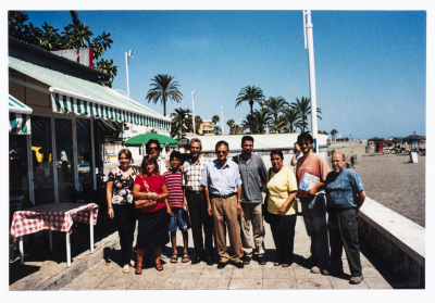 Mahmoud Shukair in Malaga to sign a Palestinian book written in Spanish in 2003
