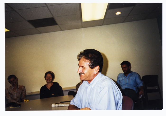 Mahmoud Shukair during a seminar in Iowa - USA in 1998