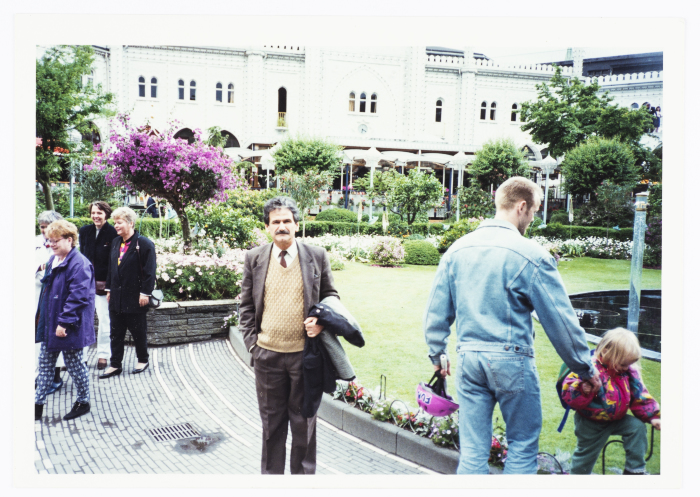 Mahmoud Shukair at a conference in solidarity with the Palestinians in Helsingør - Denmark in 1995