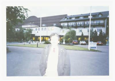 Mahmoud Shukair at a conference in solidarity with the Palestinians in Helsingør - Denmark in 1995