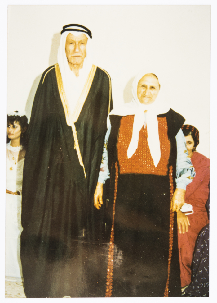 Abdel-Hafeth and Fidda; parents of the Palestinian writer Mahmoud Shukair, in 1990