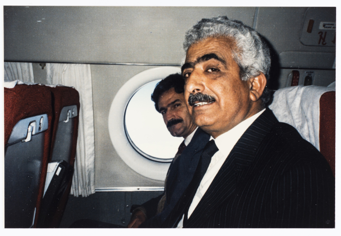 سليمان النجّاب ومحمود شقير خلال رحلة إلى هلسنكي عام 1975 