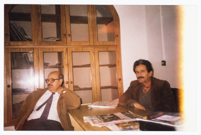 Mahmoud Shukair with Abdel-Majid Hamdan at al-Talee