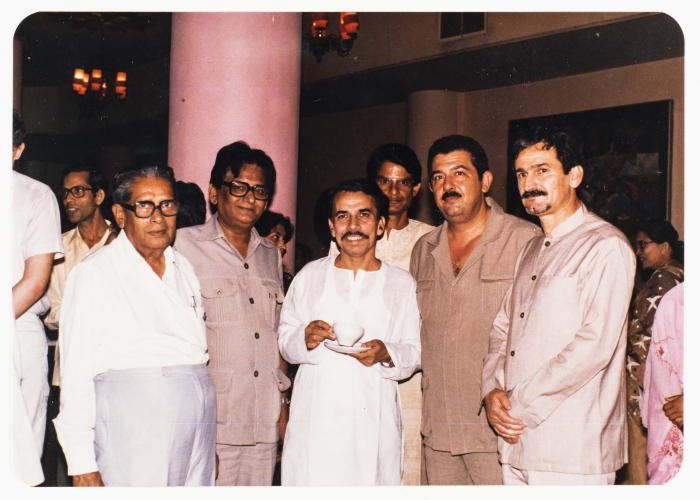 Mahmoud Shukair at the Communist Party conference in Bangladesh in 1988