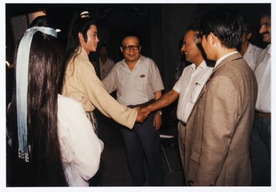 Mahmoud Shukair with Basher Barghouthi in 1991 on a visit to China in satisfaction of the Chinese Communist Party invitation