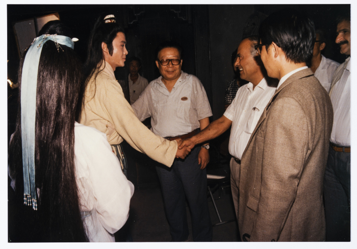 Mahmoud Shukair with Basher Barghouthi in 1991 on a visit to China in satisfaction of the Chinese Communist Party invitation