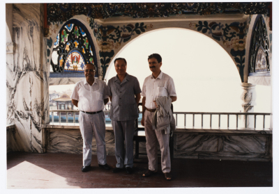 Mahmoud Shukair with Basher Barghouthi in 1991 on a visit to China in satisfaction of the Chinese Communist Party invitation