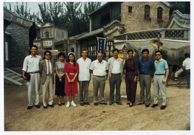 Mahmoud Shukair with Basher Barghouthi in 1991 on a visit to China in satisfaction of the Chinese Communist Party invitation