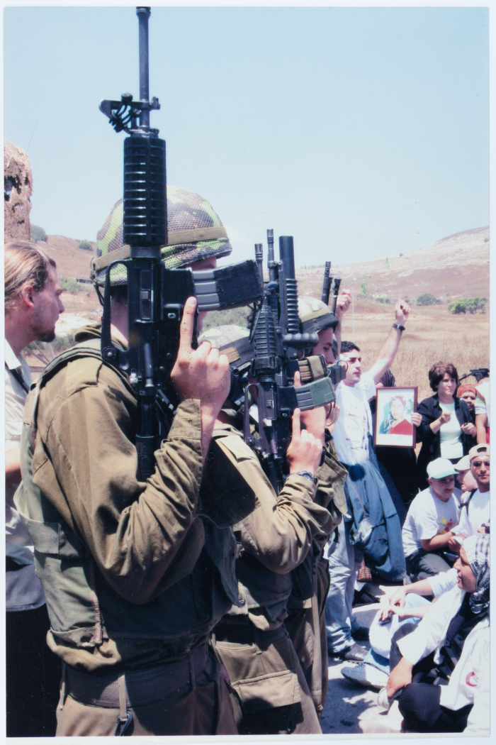 A march against the Israeli Occupation at Huwwara Checkpoint in 2005
