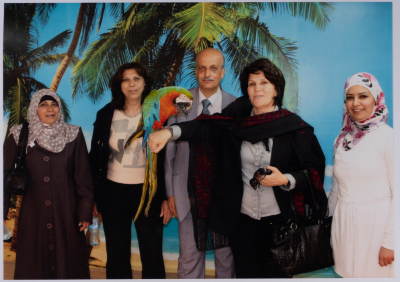 Majida al-Masry with the Ministry of Social Affairs staff