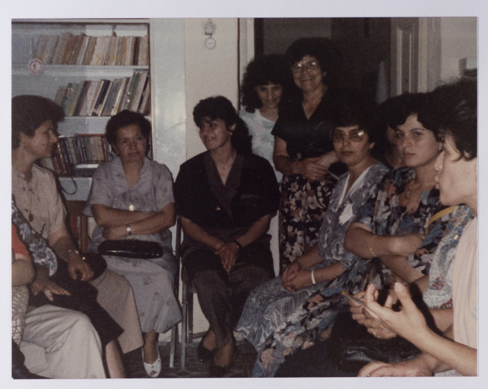 اجتماع الوفد مع نساء نابلس عام 1989