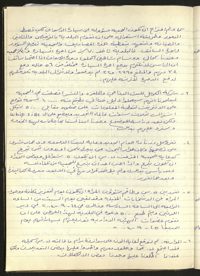 Birzeit Women's Charitable Society, Board Meeting Minutes No. (102) of 2004