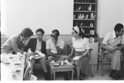 اجتماع في جامعة بيرزيت خلال الثمانينيات 