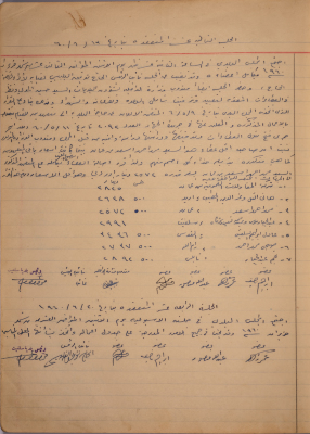The Minutes of Sessions No. 13 and 14 of the Salfit Municipal Council, 1960