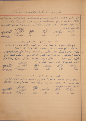 The Minutes of Sessions No. 31- 33 of the Salfit Municipal Council, 1960