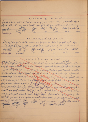 The Minutes of Sessions No. 93- 95 of the Salfit Municipal Council, 1962