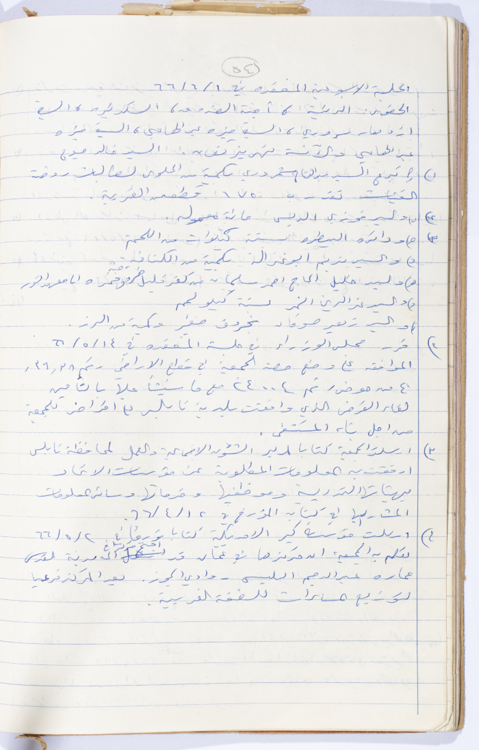 Minutes of the Meeting of the Administrative Body of the Arab Women Union Society, Nablus, 1966