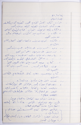 Minutes of the Meeting of the Administrative Body of the Arab Women Union Society, Nablus, 1981